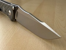 NEW CHRIS REEVE KNIVES UMNUMZAAN DROP POINT MAGNACUT GLASS BLASTED TITANIUM HNDL picture