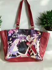 vtg Disney Alice in Wonderland Y2K tote bag 90s straps handles distressed 🎀 picture