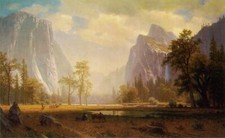 Oil painting Looking-Up-The-Yosemite-Valley-1865-67-Albert-Bierstadt-O picture