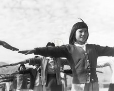 8x10 Manzanar Camp Calisthenics By Ansel Adams Glossy Photo Print HT4136568 picture