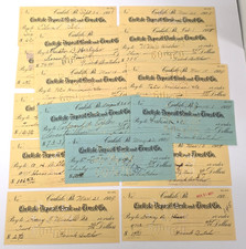 1920s Carlisle Deposit Bank & Trust Co PA Canceled Checks Lot of 17 picture
