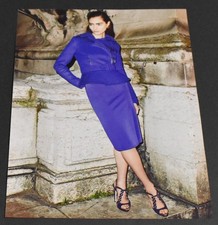 2014 Print Ad Fashion Lady Legs Heels Brunette Gorgeous Feminine Purple Dress HL picture