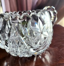 Vintage ABP Cut Glass Open Sugar Bowl picture