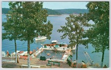 Floating Swimming Pool Lake of the Ozarks Grand Glaize Arm Vintage Postcard picture