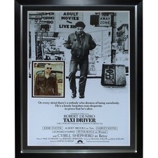 Taxi Driver Full-Size Movie Poster Deluxe Framed with Robert DeNiro Autograph - picture