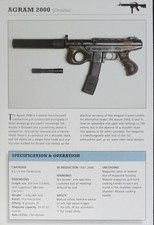 Agram Gun Picture Out of Print Original Info Sheet Vtg Article    picture
