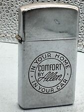 Vintage 1963 Comfort By Allen Advertising Chrome Slim Zippo Lighter picture