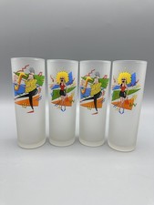Vintage Tom Collins Tumbler Cups Glass 1980's 1990's Graphic Music Singer Retro picture