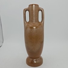 Vintage Frankoma Pottery Plainsman Brown Double Handled Bud Vase #20 picture