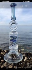 2016 Clear & Blue Glass Rig/Bong picture