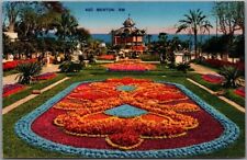 Vintage 1910s MENTON, France Postcard Colorful Garden Scene / Flowers Unused picture