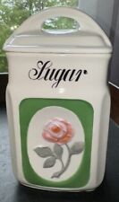 Vintage Sugar Canister Rose Pattern Made In Germany picture