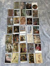 Lot Of 35 Vintage Postcards Unused Religious Italy Germany England 1960-1981 picture