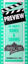 Vintage Travel Brochure Universal Studios Florida Rides Shows December 1990 Map picture