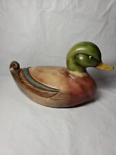 Vintage Ceramic Mallard Duck Shelf Or Office Decoration Hand Painted picture