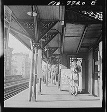 New York New York 1910s Third Avenue Elevated Railway Station Platform picture