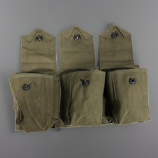 Vtg 1951 US Military Korea Vietnam BAR Magazine Cartridge Ammo Pouches. Excellen picture