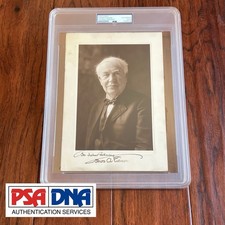 THOMAS EDISON Autograph PHOTO Signed * Light Bulb Inventor Signature * PSA picture