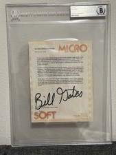 Bill Gates Signed 1976 Microsoft Hobbyist Letter BGS BAS Beckett Autograph picture