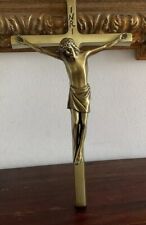 Gorgeous Vintage Solid Brass Crucifix picture