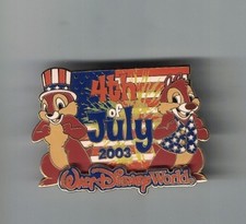 Disney 2003 July 4th Chip n Dale American Flag 3D Pin Le 3000 picture