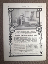 1907 STANDARD Porcelain SANITARY Large Magazine AD ~ COMPLETE Works/GEORGE ELIOT picture