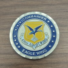 USAF 436th Airlift Wing Commander Dover AFB Challenge Coin picture