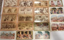 Antique Steroscope Cards Lot Of 19 1800's to 1900's picture