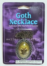 🔥 Halloween GOTH NECKLACE Costume Accessory SKULL Gothic Vampire NOS Deadstock picture