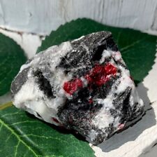46.5g RARE NATURAL RAW RED CINNABAR CRYSTAL MINERAL HEALING STONE  Reiki  CHINA picture