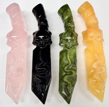 Wholesale Lot 4 Pc Natural Mixed Crystal Knife Healing Energy picture