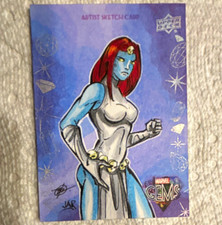 Upper Deck 2016 Marvel Gems Mystique Sketch Auto 1/1 Arturo Ramirez picture