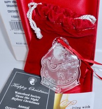 2000 Waterford HAPPY CHRISTMAS WS 'Twas The Night Before Christmas Ornament H71 picture
