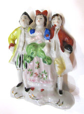 Vintage (Occupied) Japan Victorian Colonial Lady Men Small Porcelain Figurine picture