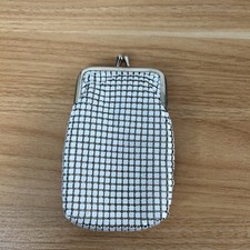Metal Mesh Cigarette Case or Eyeglass Case White Props picture