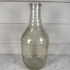 1933 Owens-Illinois Glass Company Liquor Wine Decanter Embossed Grapes Leaf VTG picture