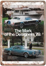 Old 1979 Continental Mark V Designer Editions P1 Ad Retro Look Metal Sign A8599 picture