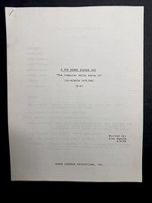 1989 A Pup Named Scooby Doo Hanna Barbera Original Animation Script Outline picture