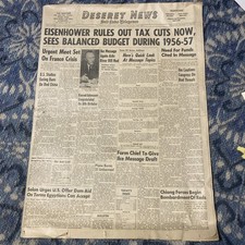 The Deseret News  Salt Lake Telegram Newspaper A1-A28 /Jan 5 1956 / Commercials picture