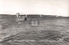The Drummond Islander Leaving Detour MI Michigan RPPC Photo Postcard COPY picture