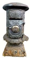 Oregon Artifact 1890s Railroad Train Heater Stove Thorne Windsor Derby 11 PARTS picture