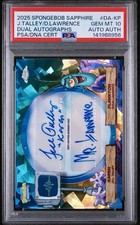 2025 SpongeBob Sapphire Plankton Karen Doug Lawerence Talley Dual Auto PSA 10 picture