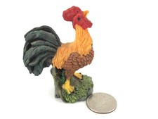 Rooster FIGURINE SATIS- 5 Bright Colors 2 ¾” tall  picture