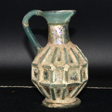 Large Genuine Ancient Roman Glass Jug with Rare Pattern Circa 1st Century AD picture