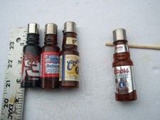 4 VINTAGE CIGARETTE LIGHTERS-(BOTTLE SHAPED LIGHTERS) picture