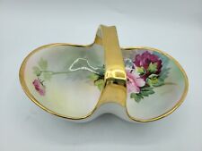 Antique NIPPON MORIMURA HAND PAINTED Floral HANDLED DISH 1911 GREEN MARK Signed picture
