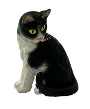 Resin Tuxedo Cat Figurine Black & White Shelf Sitter Pendant Ornament 3
