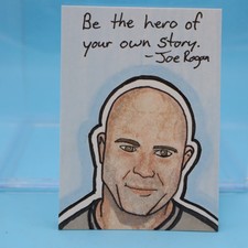 JOE ROGAN 2025 HA Famous Americans 2 HAND DRAWN Art Sketch Card 1/1 by M. CRONK picture