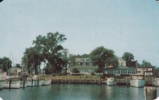 Hillmann's Brielle Inn Yacht Basin Brielle New Jersey Chrome Postcard T296 picture