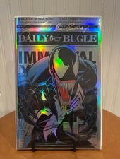 🔥 VENOM: LETHAL PROTECTOR DAILY BUGLE FOIL VARIANT🔥 DEL LA ROSA SIGNED⚡LTD 65 picture